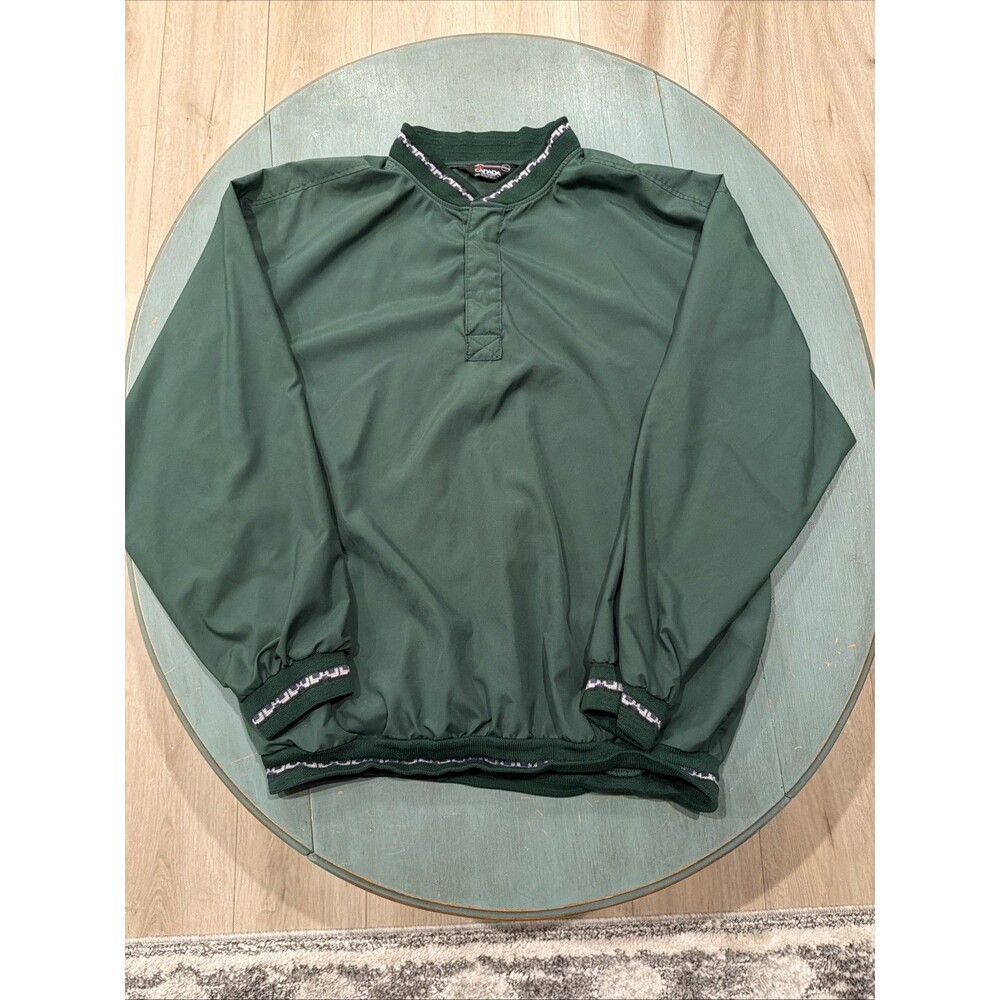 Vintage 90s Canada Sportswear Co Windshirt Pullover Jacket Mens 2XL Green Golf